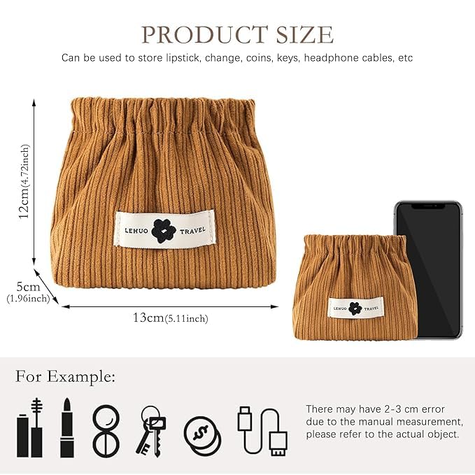 Corduroy Elastic Storage Bag