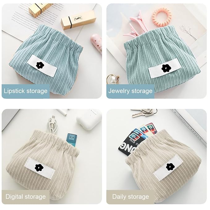 Corduroy Elastic Storage Bag