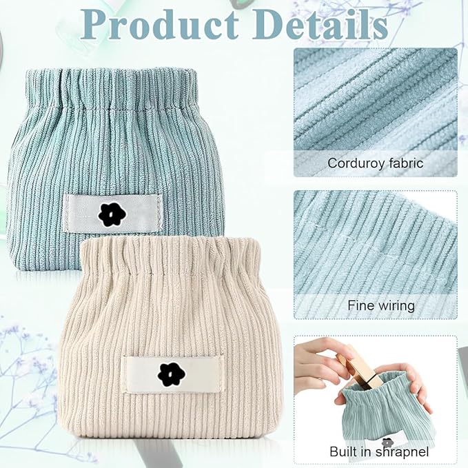 Corduroy Elastic Storage Bag